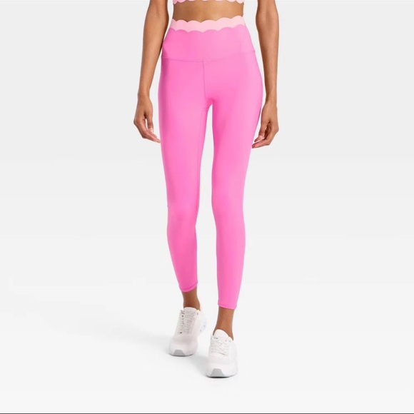 JoyLab Pants - JoyLab Women's High-Rise Scallop Leggings - Pink - XXS, L & XXL